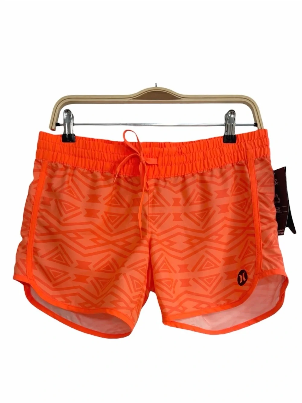Hurley Supersuede Beachrider Board Shorts Neon Orange Geometric NWT Size Small